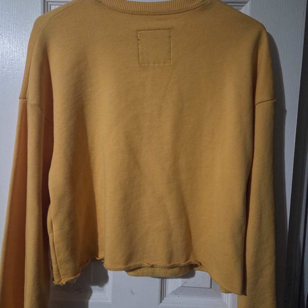 Hollister California Mustard Cropped Hoodie - Picture 4 of 4